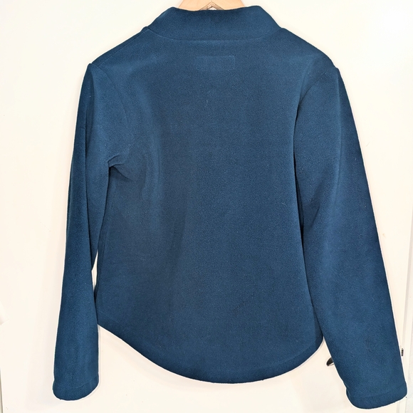 Draper James Teal Fleece Pullover XS Snap Button Collar Casual Top - Picture 2 of 5